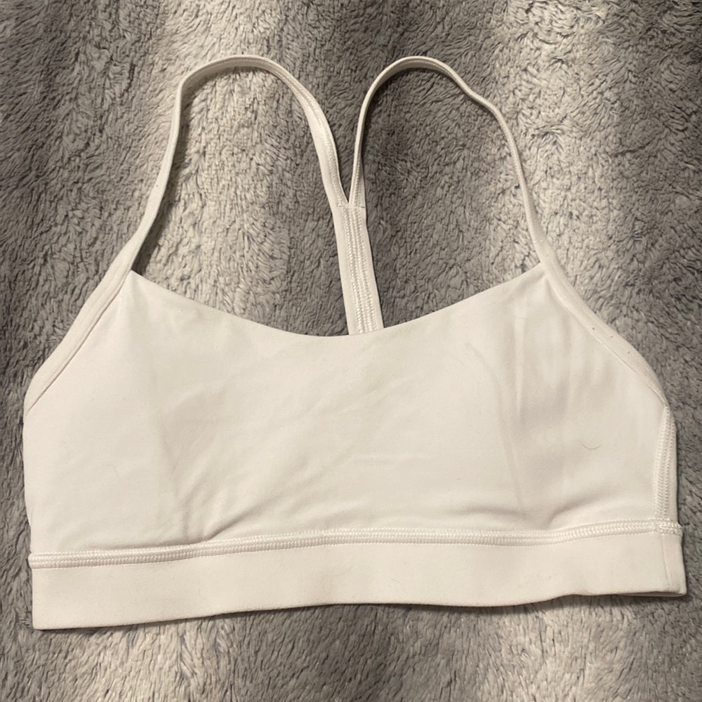 White Lululemon sports bra